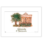 Tennessee Tyson Alumni House, Matted Watercolor Wall Art 11" x 14" by Laura Wilcox