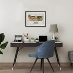 Tennessee Morgan Hall, Framed Watercolor Wall Art 11" x 14" by Laura Wilcox