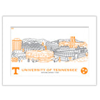Tennessee Volunteers Matted Campus Line Wall Art 11" x 14"
