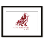 Texas A&M Aggies Mascot by Laura Wilcox, Framed Watercolor Wall Art 11" x 14"
