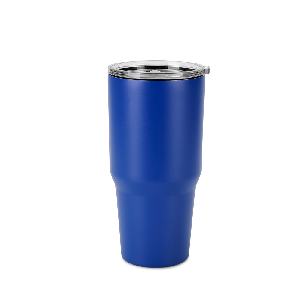 30oz without handle Blue Powder Coated Tumbler