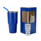 30oz without handle Blue Powder Coated Tumbler