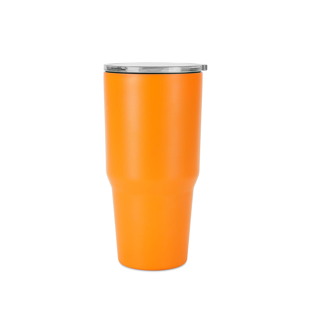 30oz without handle Orange Powder Coated Tumbler
