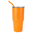30oz without handle Orange Powder Coated Tumbler