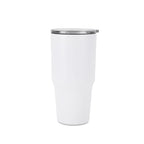 30oz without handle White Powder Coated Tumbler