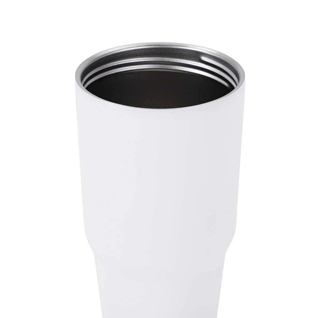 30oz without handle White Powder Coated Tumbler