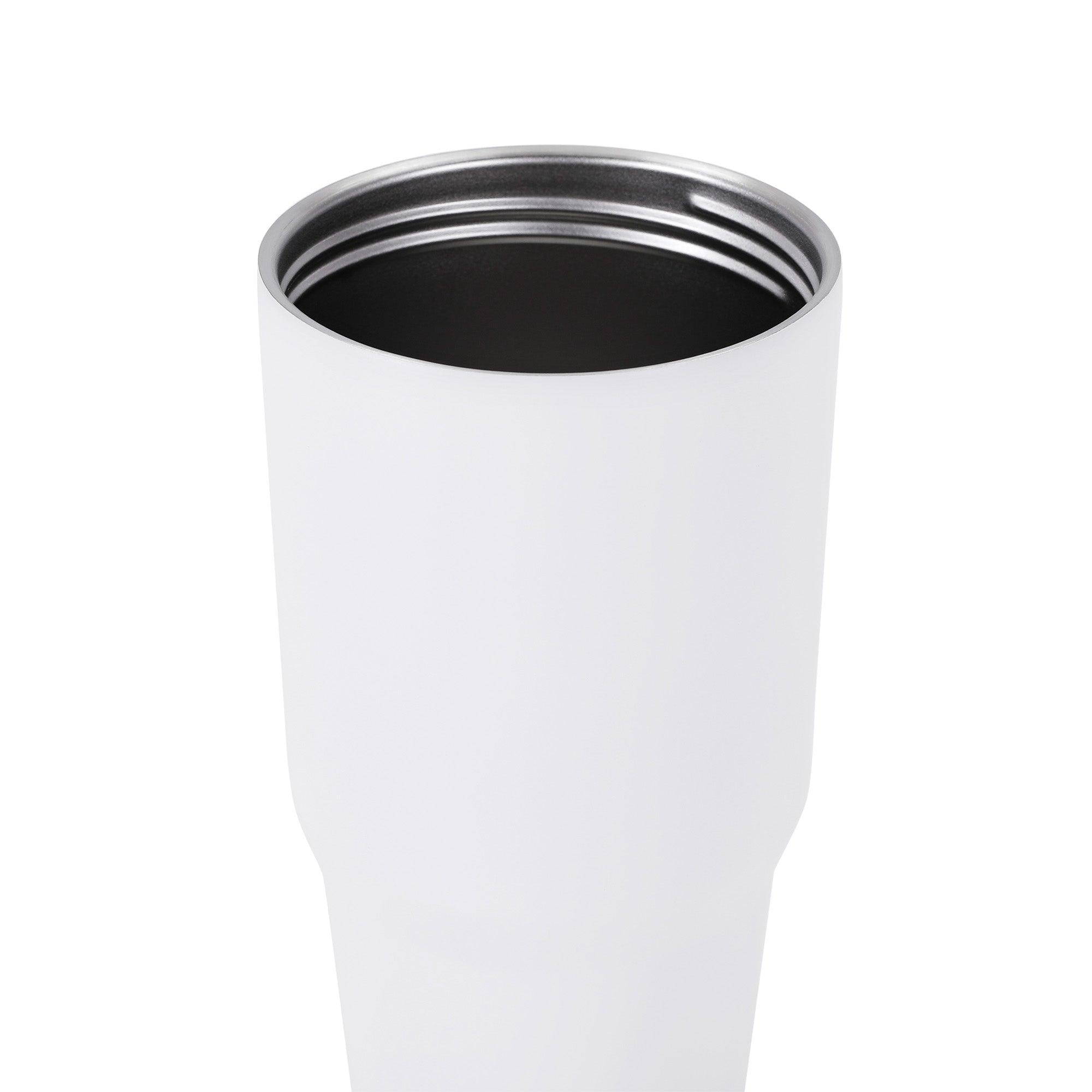 30oz without handle White Powder Coated Tumbler