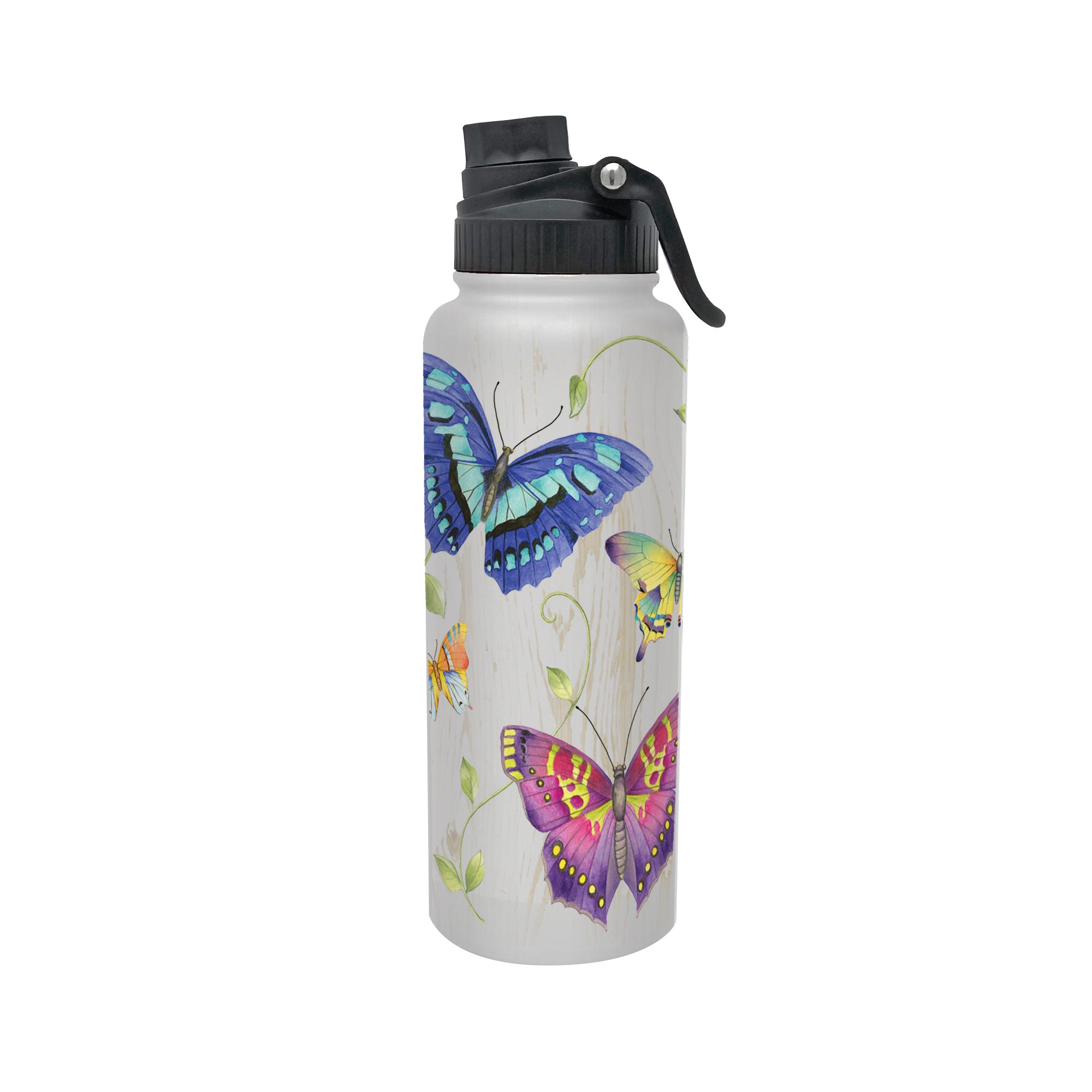 34oz Butterflies Aqua Bottle
