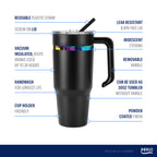 36oz Arkansas Razorbacks Iridescent Anodized Black Tumbler