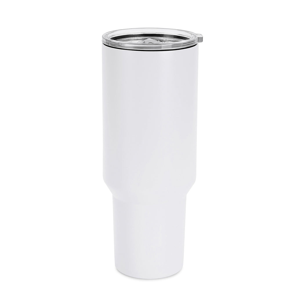 40oz White Powder Coated Tumbler
