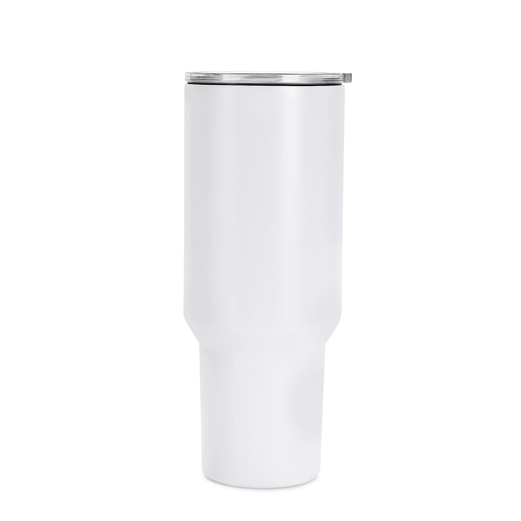 40oz White Powder Coated Tumbler