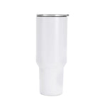 40oz White Powder Coated Tumbler