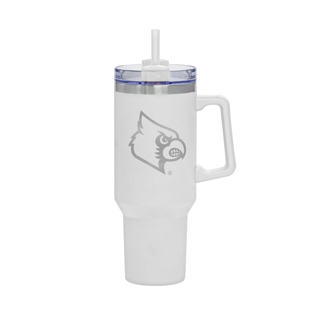 40oz Louisville Cardinals Laser Etch Rocky Tumbler with Handle