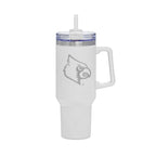 40oz Louisville Cardinals Laser Etch Rocky Tumbler with Handle