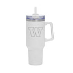 40oz Washington Huskies Laser Etch Rocky Tumbler with Handle