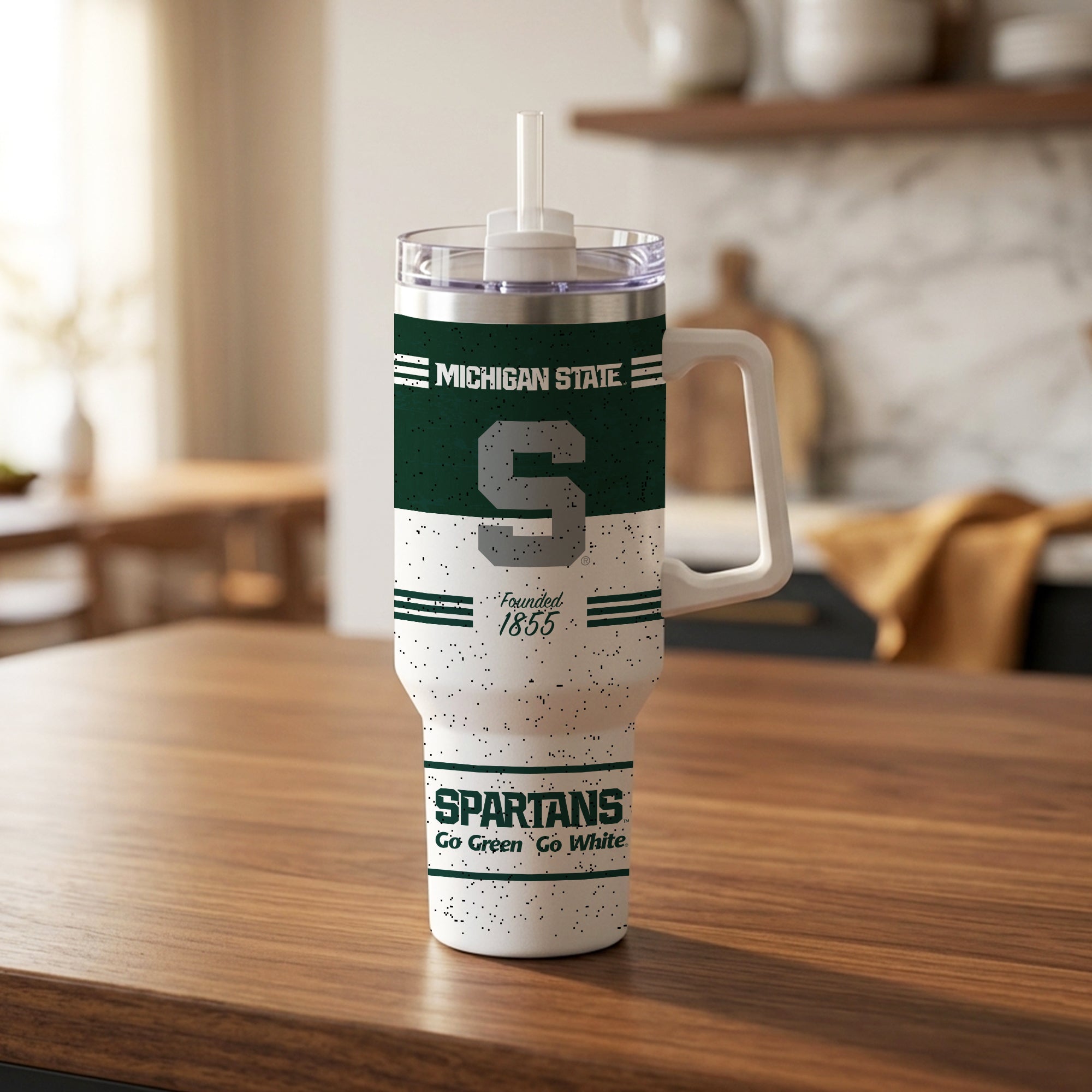 Michigan State Spartans 40oz Rocky Vintage Tumbler
