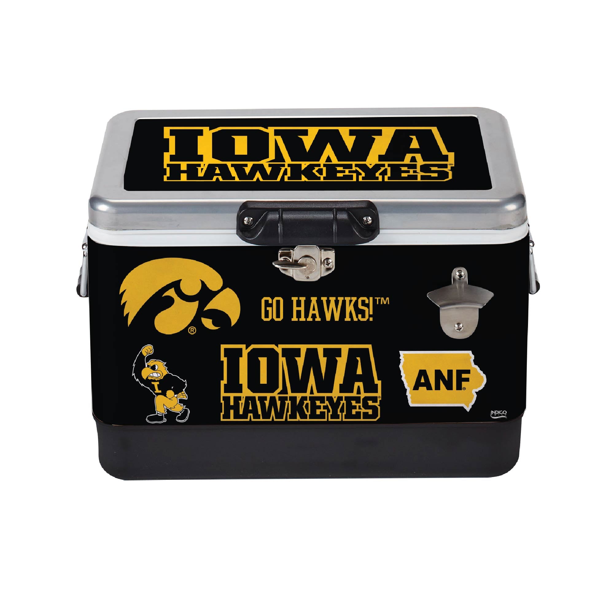 26qt Iowa Hawkeyes Medley Steel Cooler
