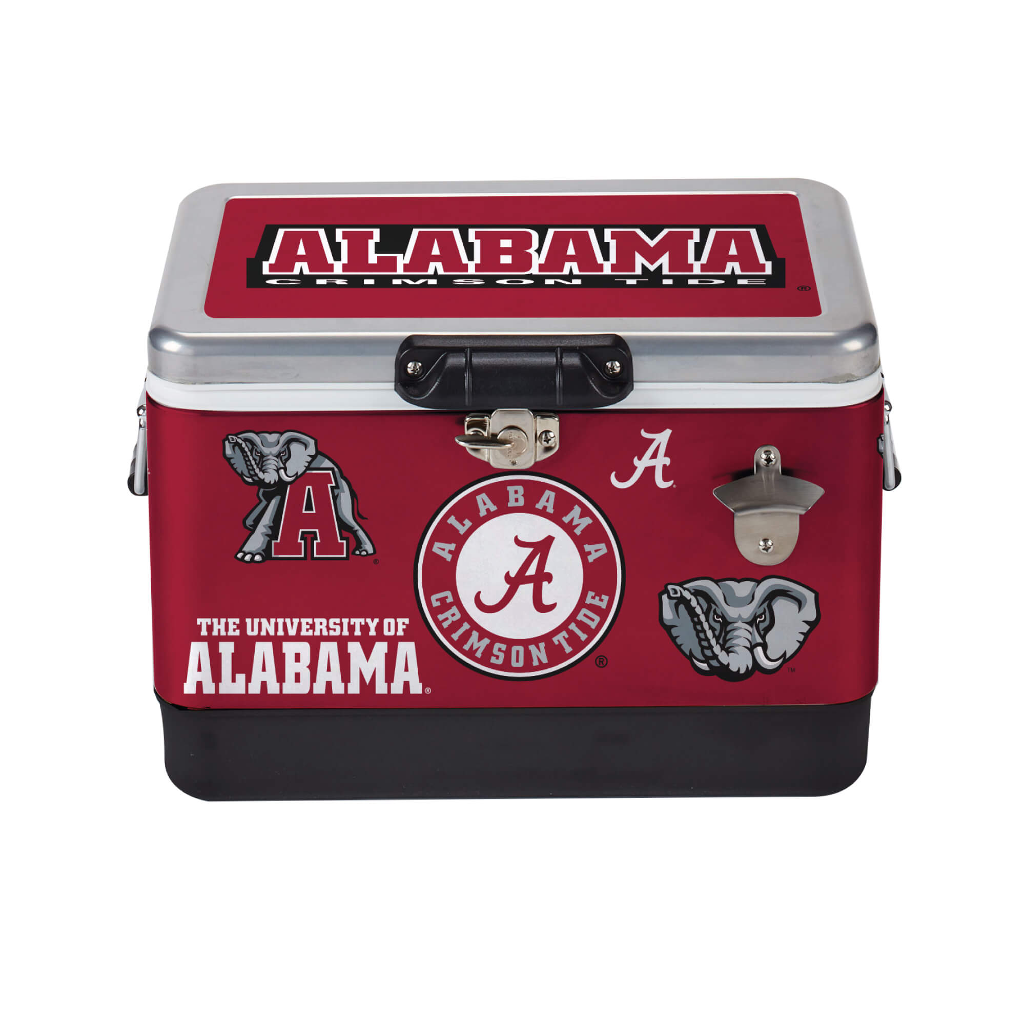 26qt Alabama Crimson Tide Medley Metal Cooler