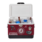 26qt Alabama Crimson Tide Medley Metal Cooler