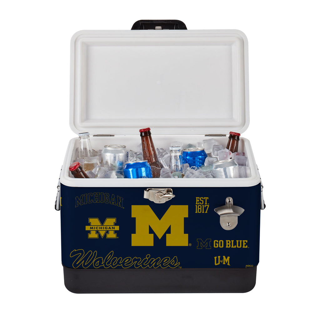 26qt Michigan Wolverines Medley Metal Cooler