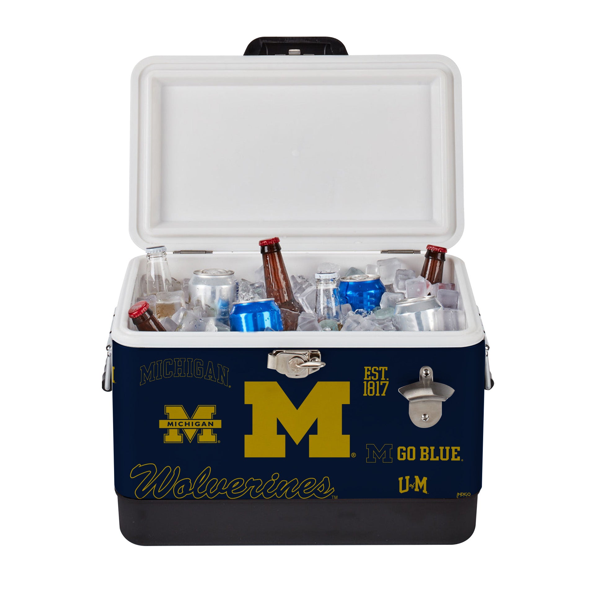 26qt Michigan Wolverines Medley Metal Cooler