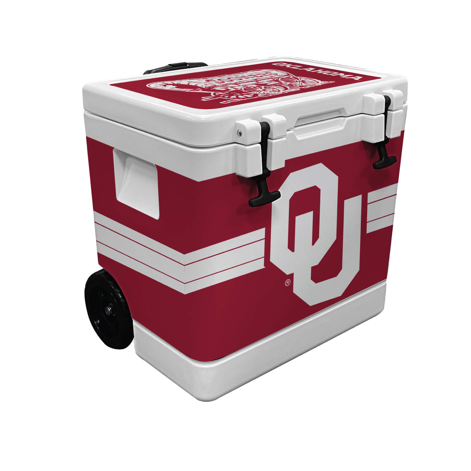 37qt Oklahoma Sooners Rotomolded Wheeled Cooler