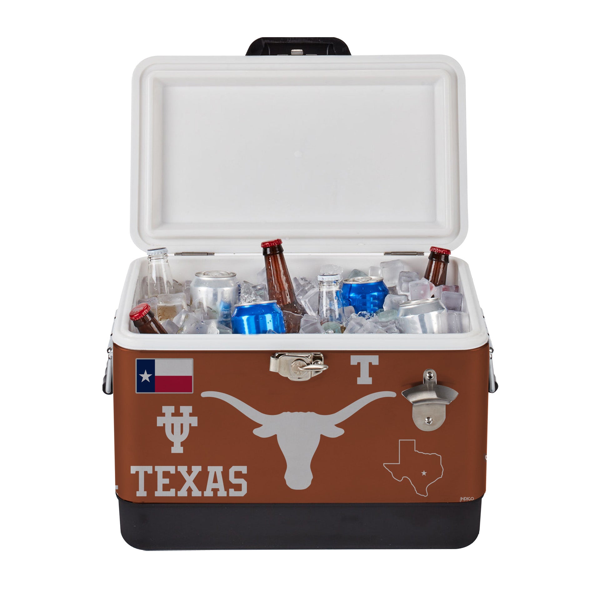 26qt Texas Longhorns Medley Metal Cooler