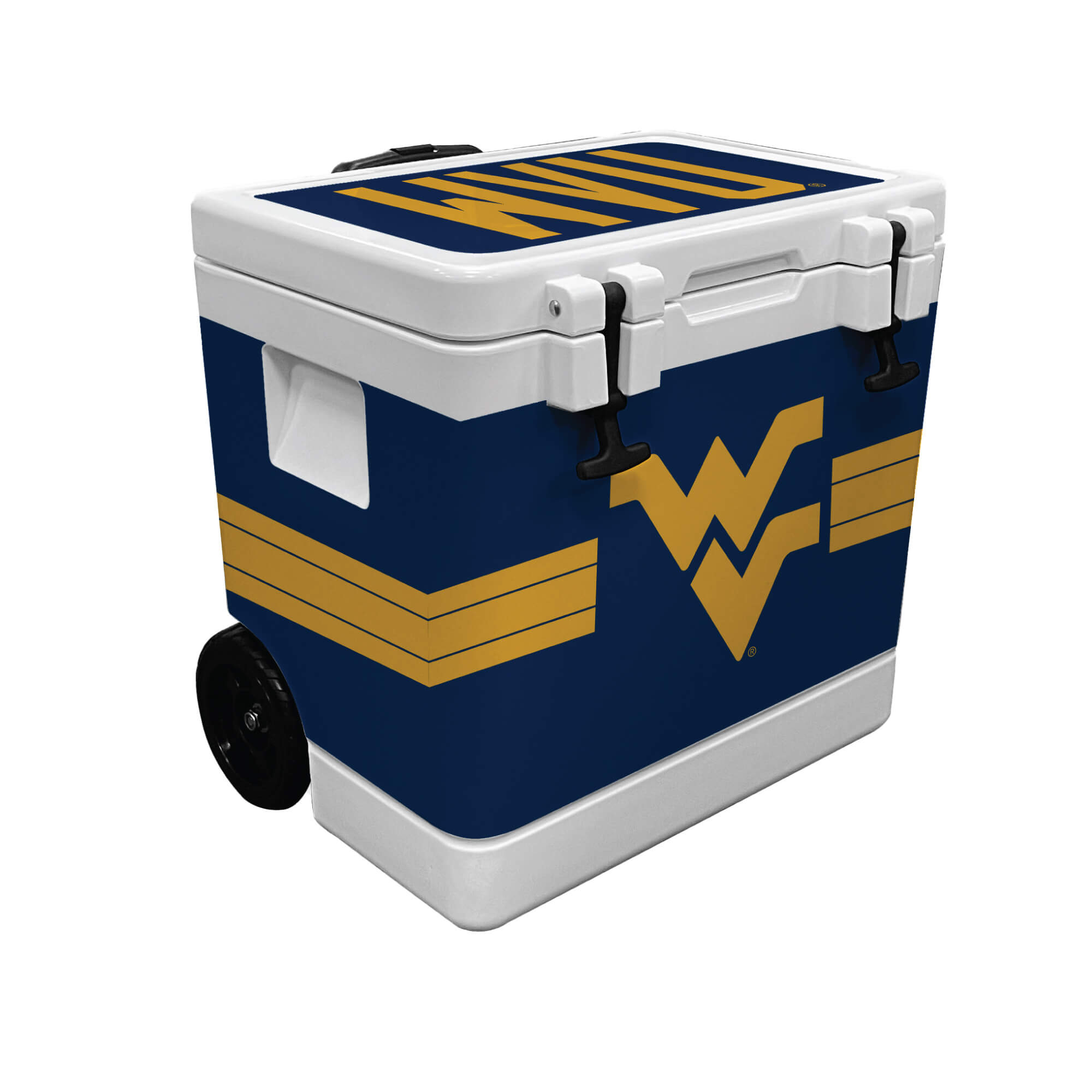 37qt West Virginia Mountaineers Rotomolded Wheeled Cooler