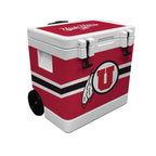 37QT Utah Utes Rotomolded Wheeled Cooler