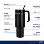 48oz Vanderbilt Commodores Gold Black Anodized Tumbler