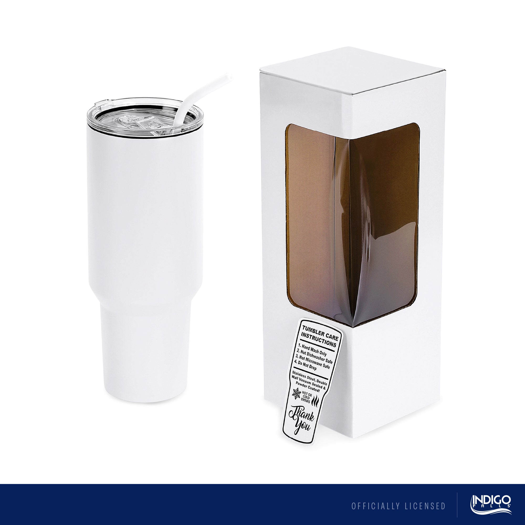 48oz Vanderbilt Commodores Gold Anodized White Tumbler