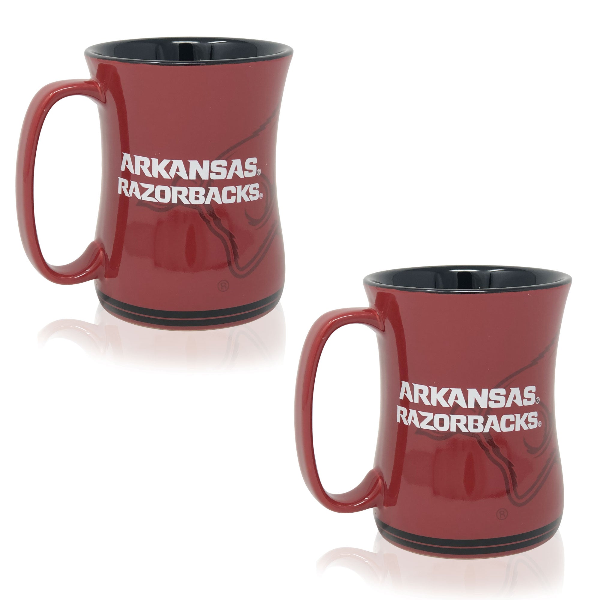 Set of 2 | 16oz Arkansas Razorbacks Barista Mugs