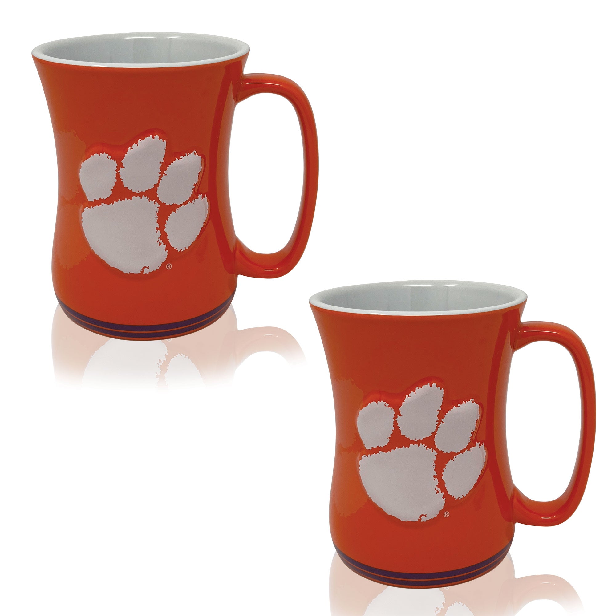 Set of 2 | 16oz Clemson Tigers Barista Mugs