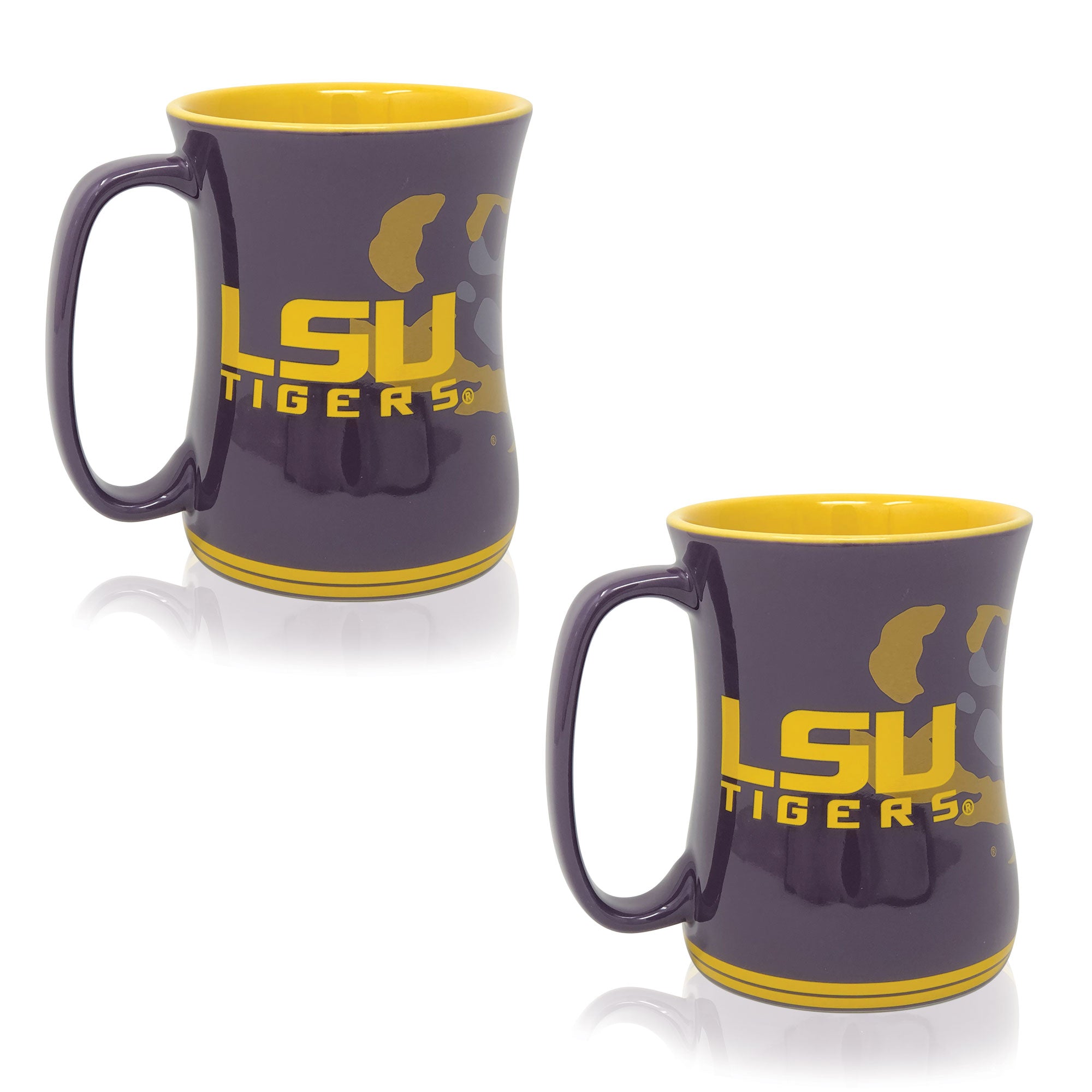 Set of 2 | 16oz LSU Tigers Barista Mugs