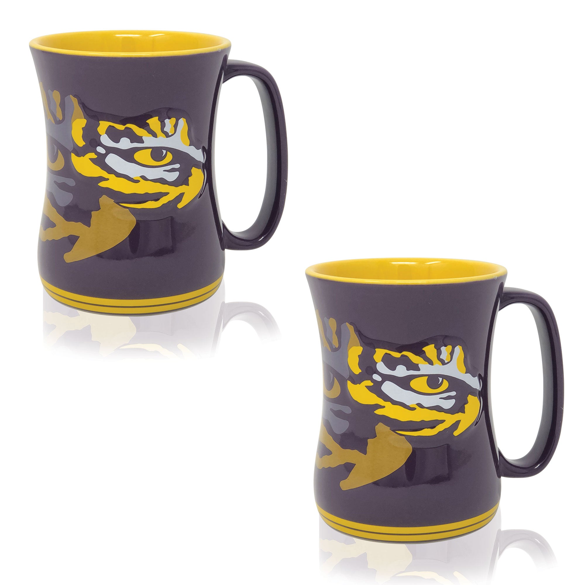 Set of 2 | 16oz LSU Tigers Barista Mugs