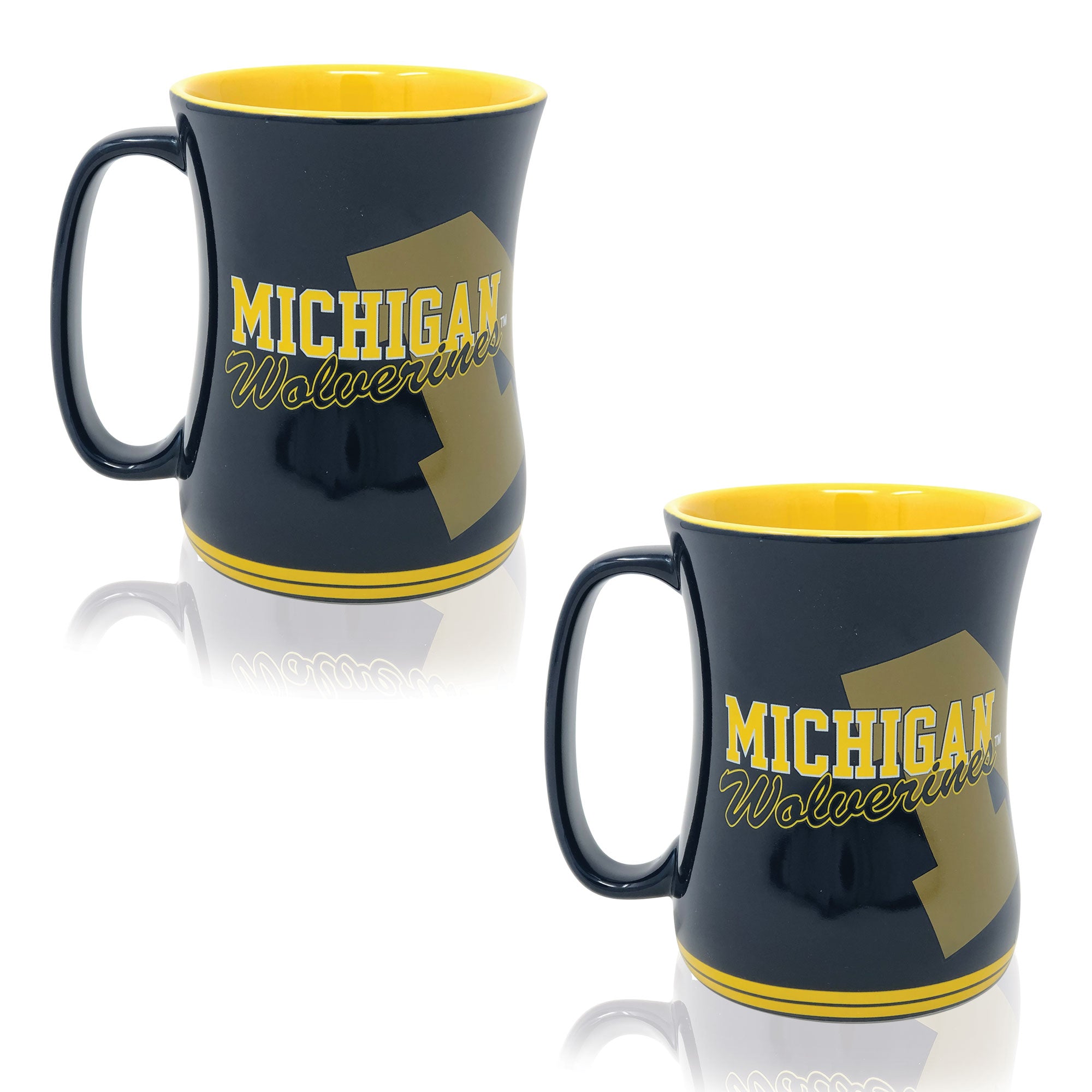 Set of 2 | 16oz Michigan Wolverines Barista Mugs