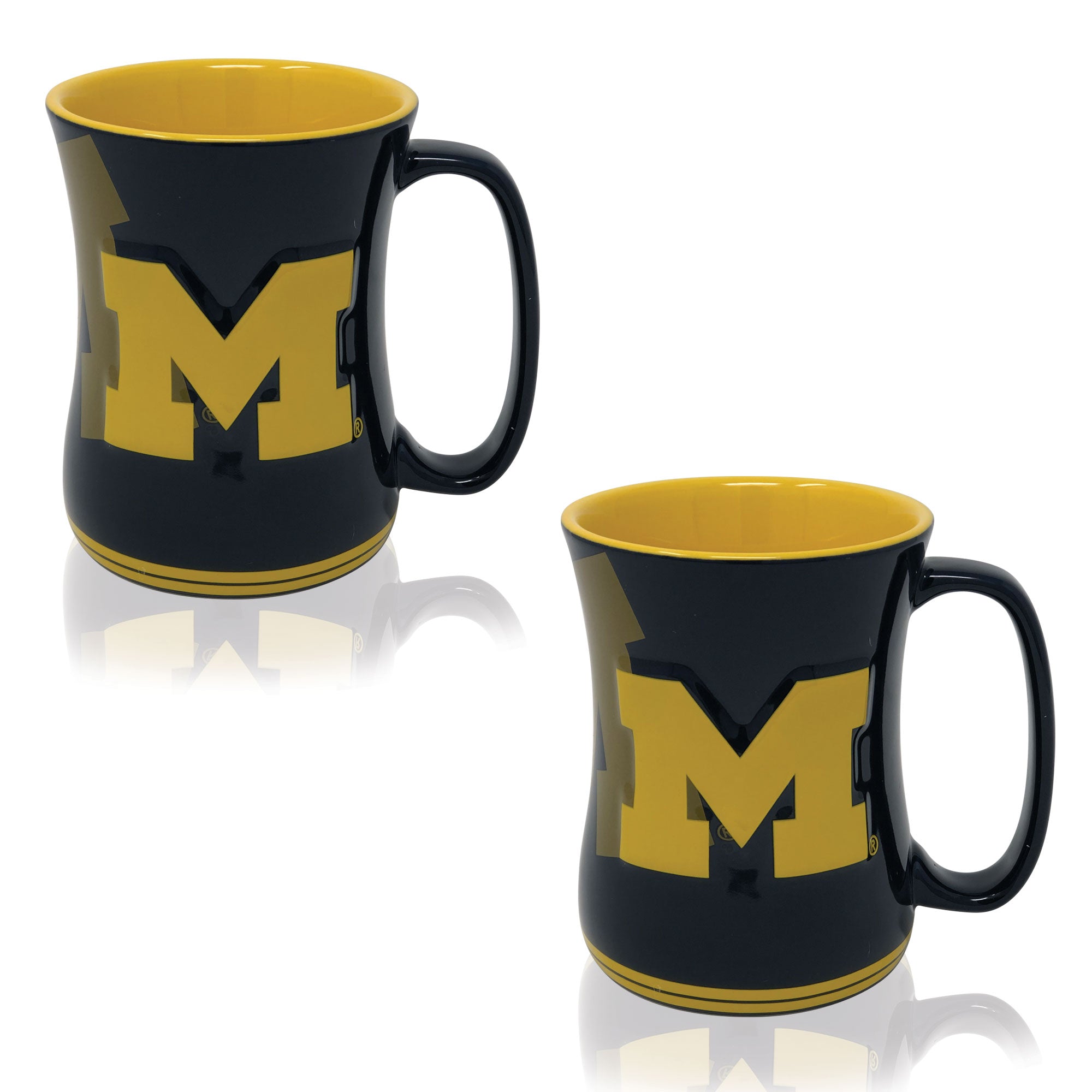 Set of 2 | 16oz Michigan Wolverines Barista Mugs