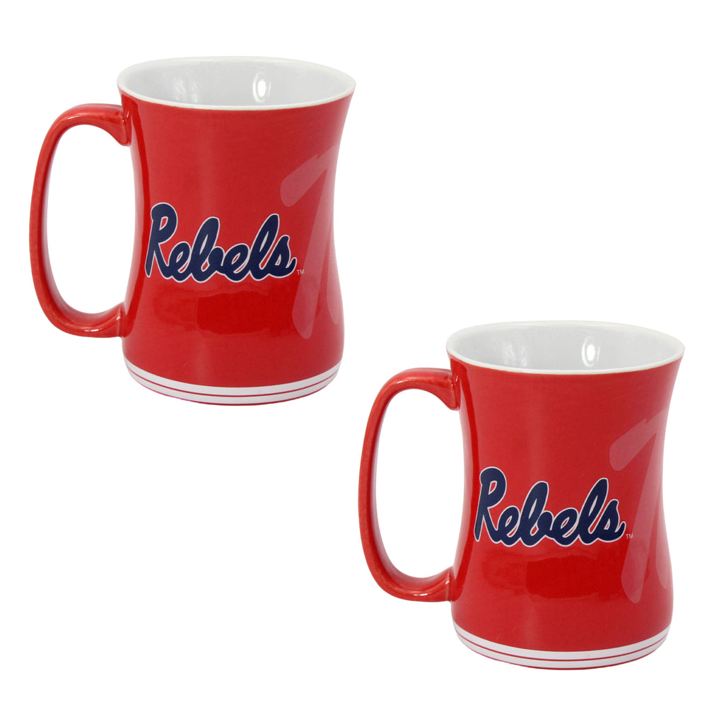 Set of 2 | 16oz Ole Miss Rebels Barista Mugs