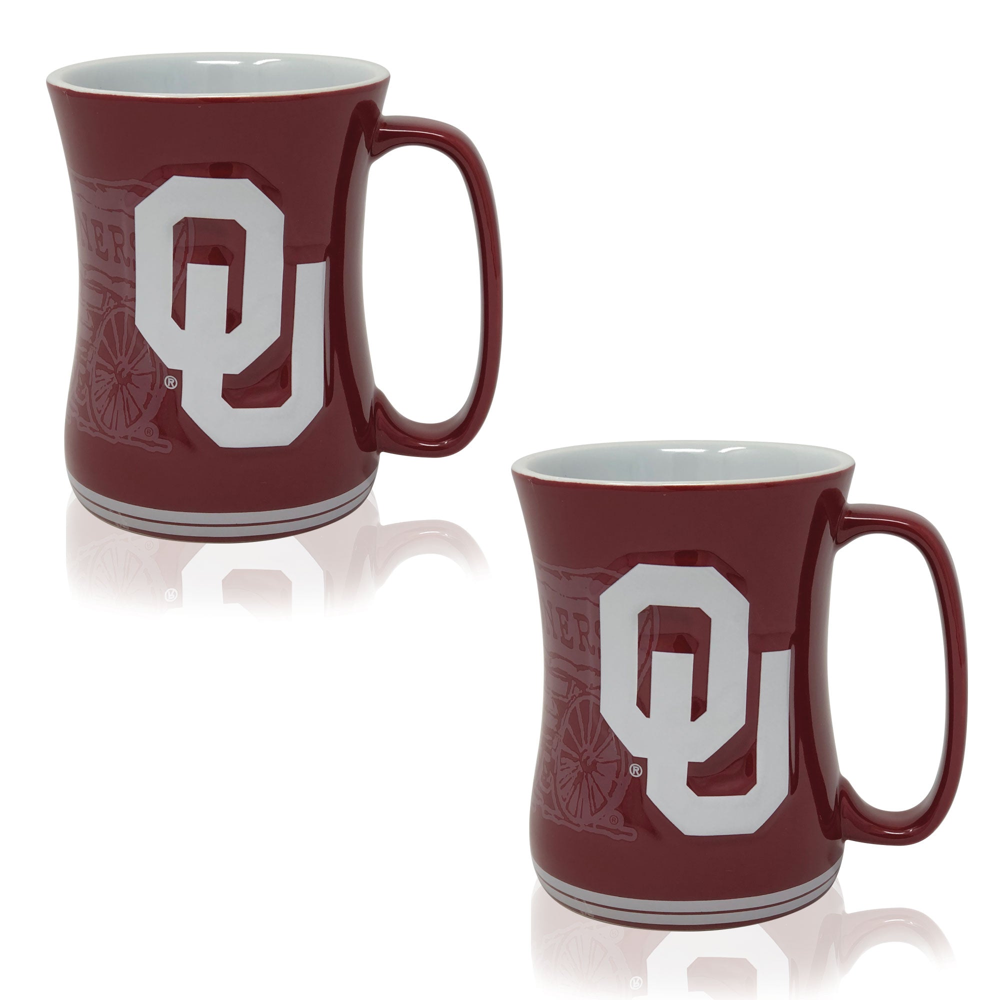 Set of 2 | 16oz Oklahoma Sooners Barista Mugs