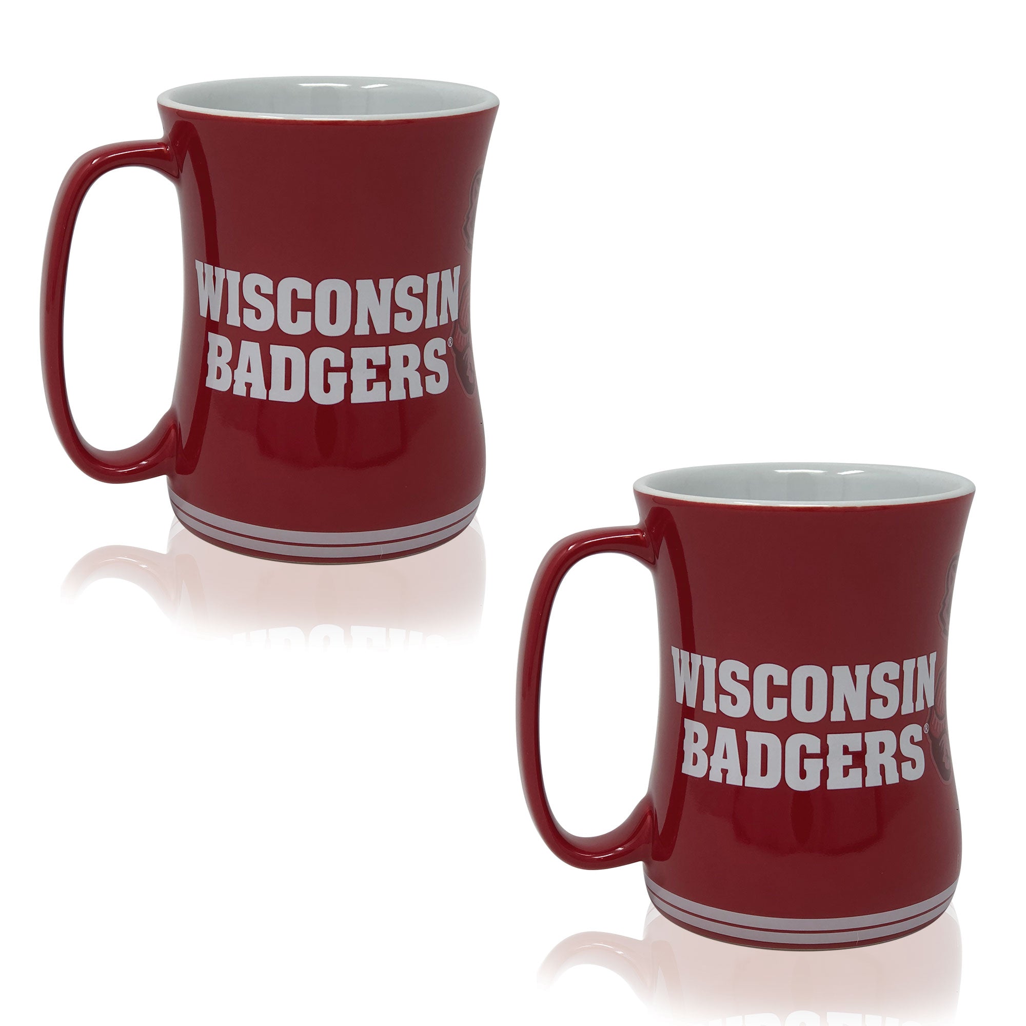 Set of 2 | 16oz Wisconsin Badgers Barista Mugs
