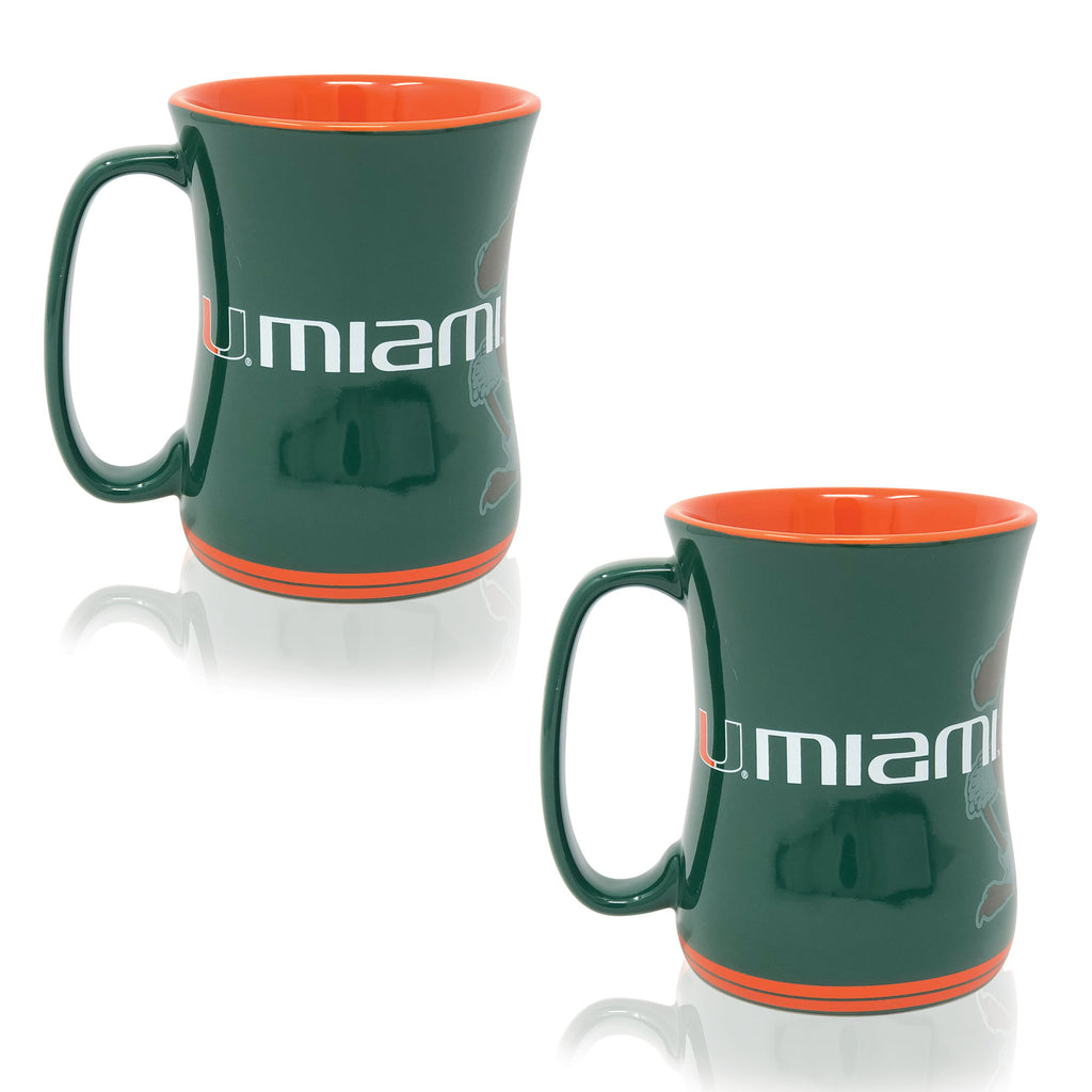 Set of 2 | 16oz Miami Hurricanes Barista Mugs