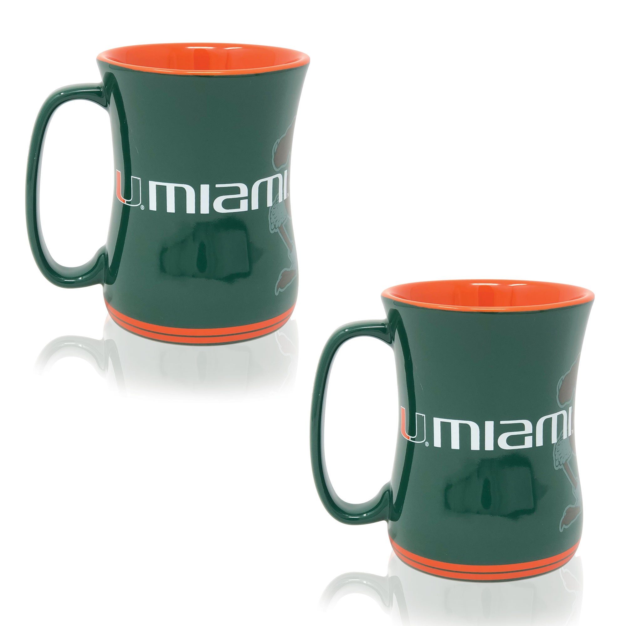 Set of 2 | 16oz Miami Hurricanes Barista Mugs