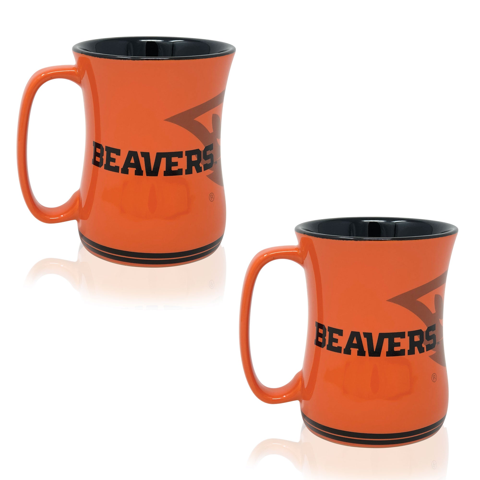 Set of 2 | 16oz Oregon State Beavers Barista Mugs