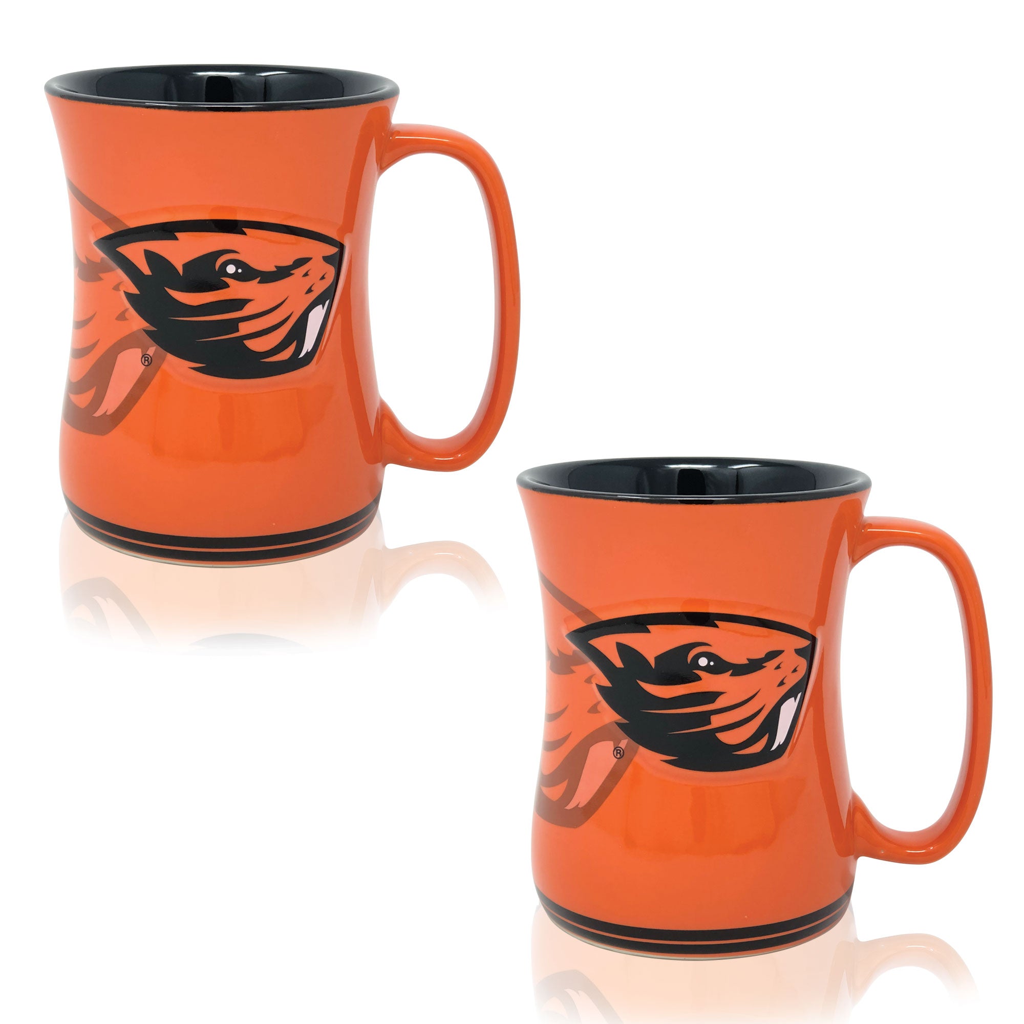 Set of 2 | 16oz Oregon State Beavers Barista Mugs