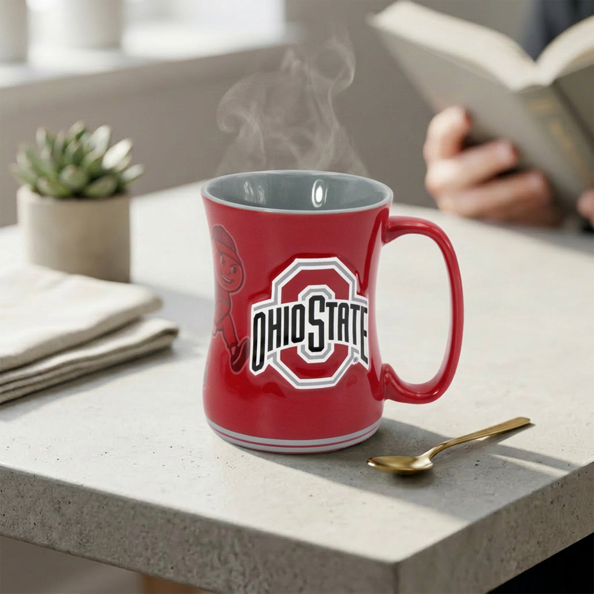 16oz Ohio State Buckeyes Sculpted Barista Mug