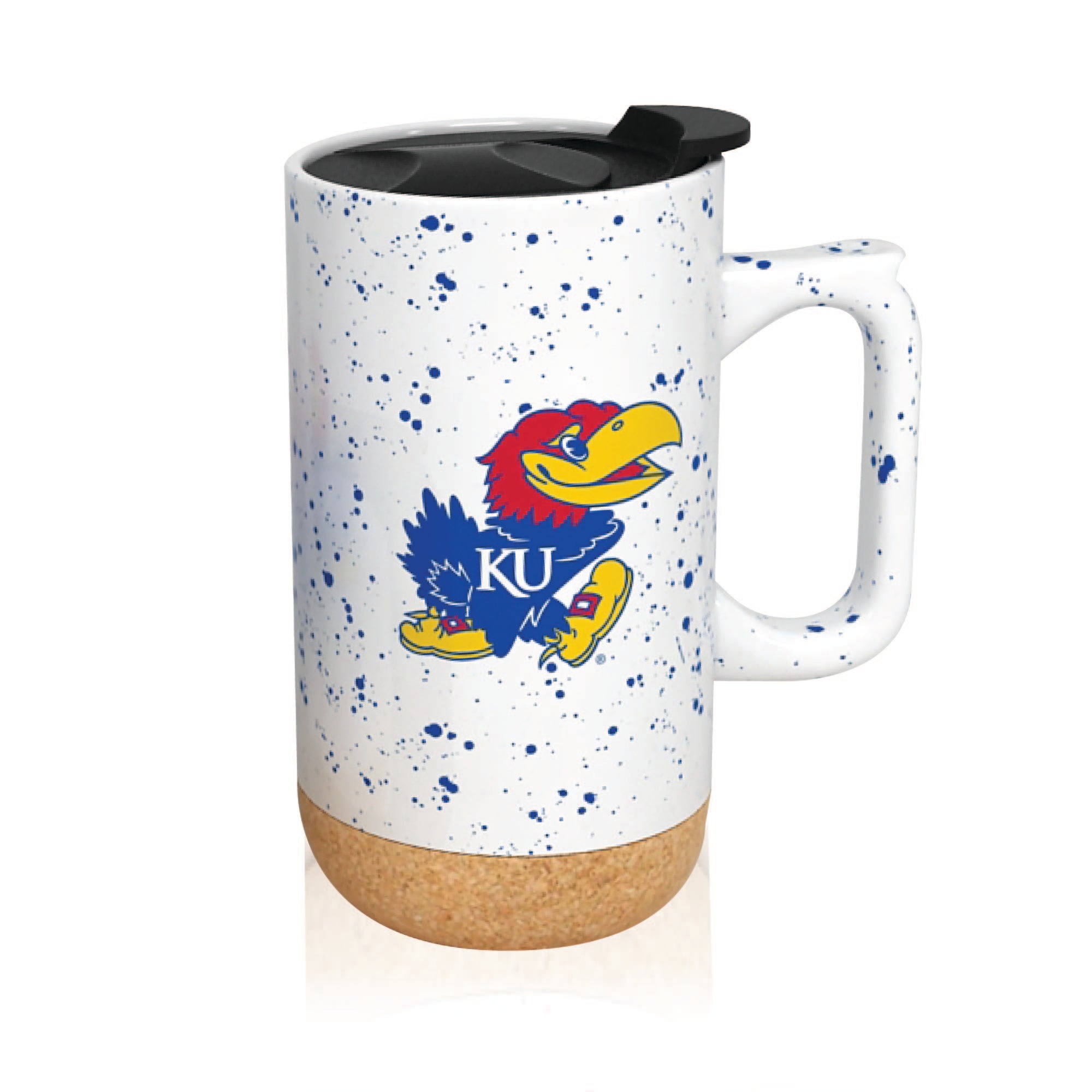 Kansas Jayhawks 18oz Speckle Cork Mug