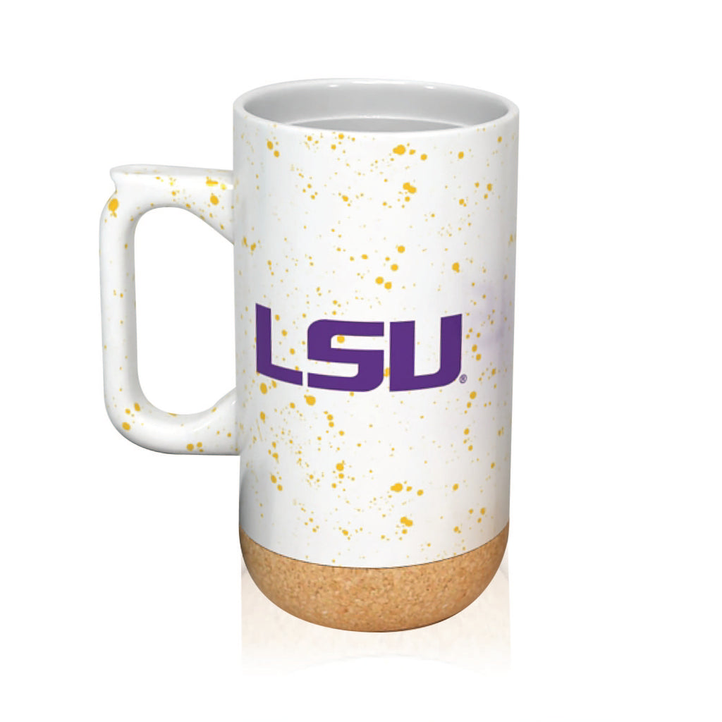LSU Tigers 18oz Speckle Cork Mug
