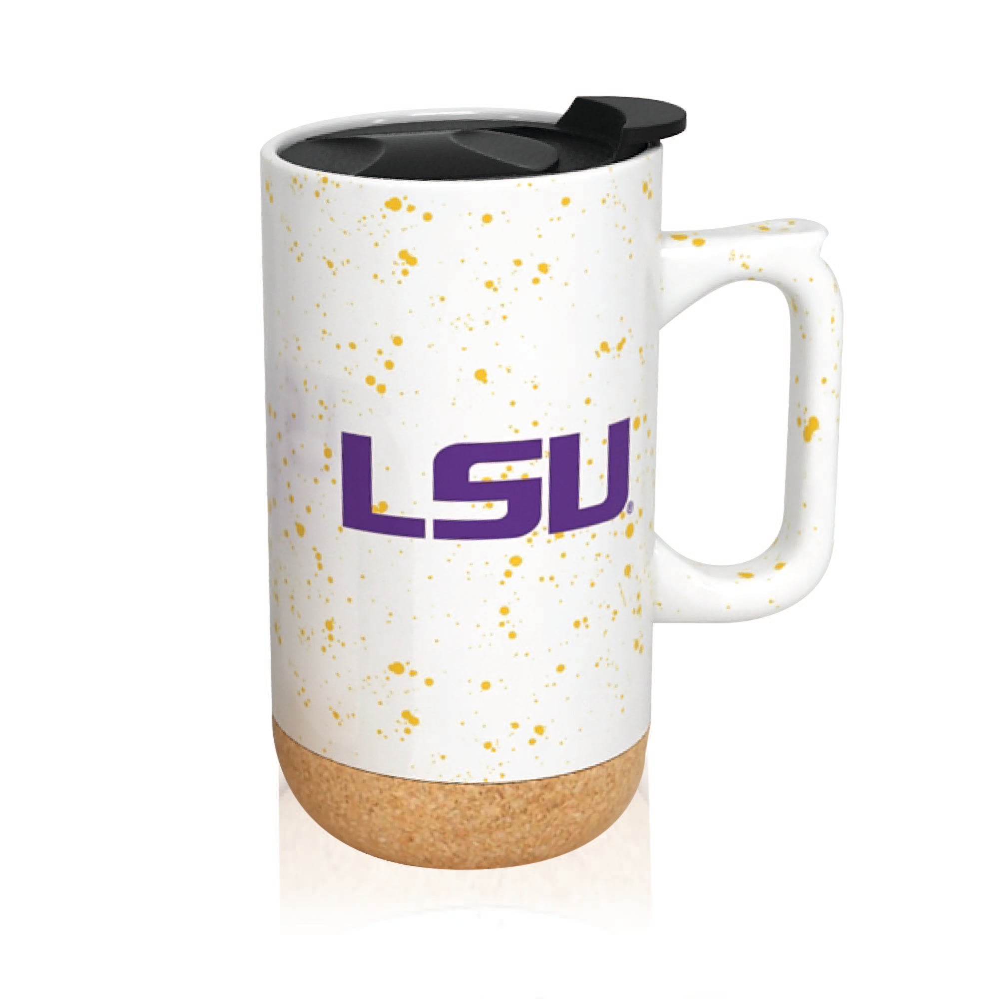 LSU Tigers 18oz Speckle Cork Mug
