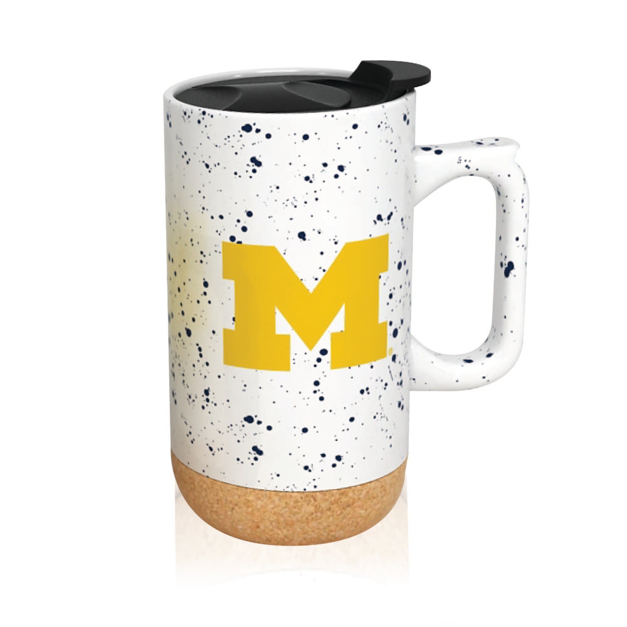 Michigan Wolverines 18oz Speckle Cork Mug