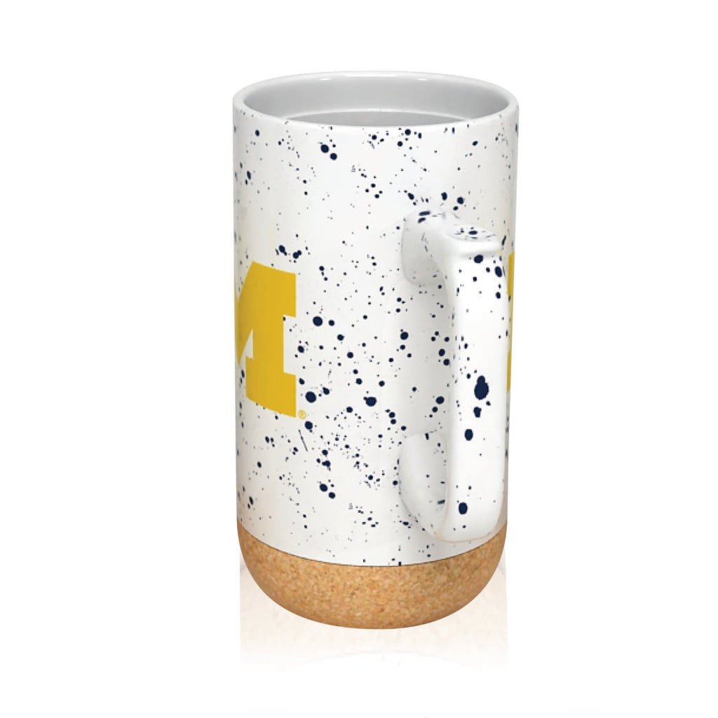 Michigan Wolverines 18oz Speckle Cork Mug